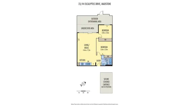 Floorplan of Homely unit listing, 23/44 Eucalyptus Drive, Maidstone VIC 3012