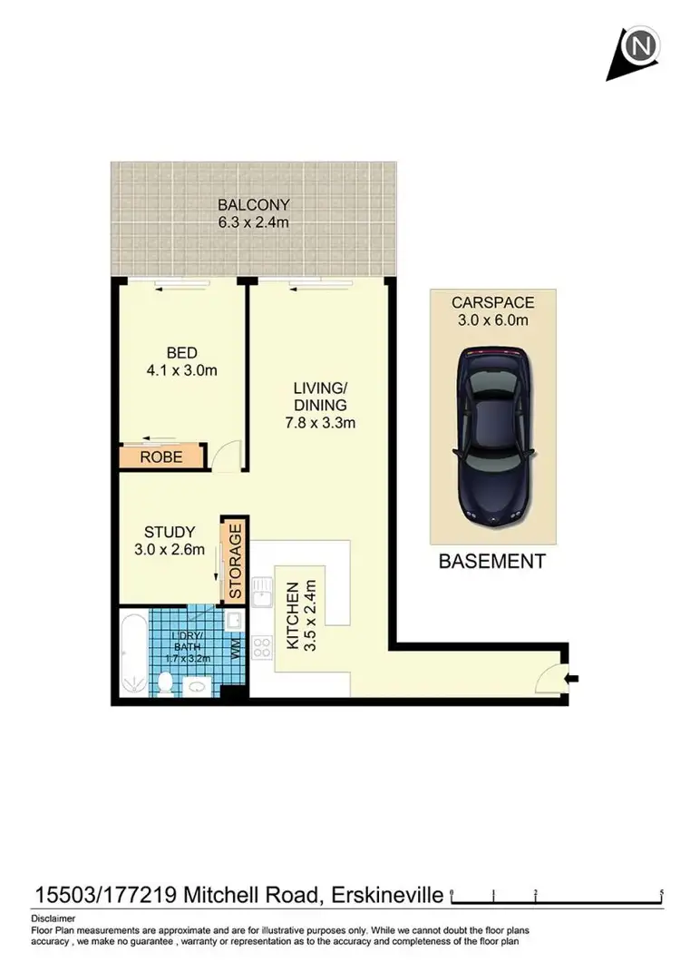 Floorplan of Homely apartment listing, 15503/177-219 Mitchell Road, Erskineville NSW 2043