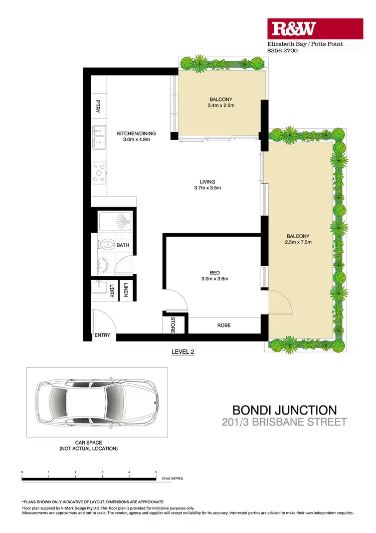 Floorplan of Homely apartment listing, 201/3 Brisbane Street, Bondi Junction NSW 2022