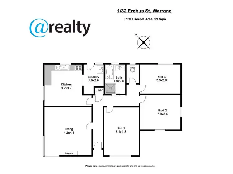 Floorplan of Homely house listing, 1/32 Erebus Street, Warrane TAS 7018