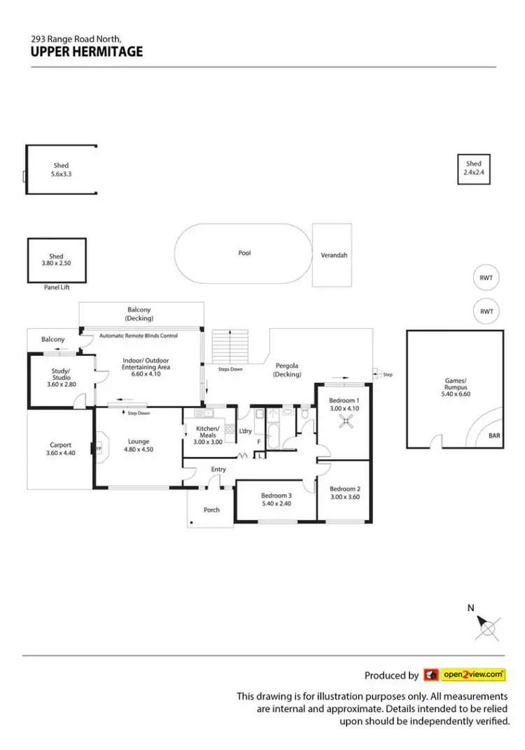 Floorplan of Homely house listing, 293 Range Road North, Upper Hermitage SA 5131