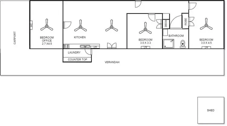 Floorplan of Homely house listing, 6 Turana Street, Batchelor NT 845