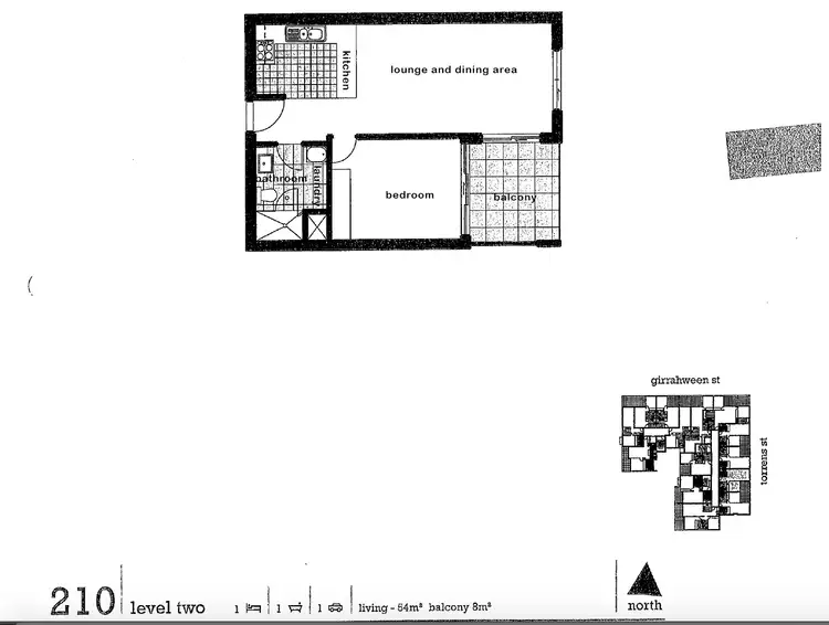 Floorplan of Homely unit listing, 210/24 Girrahween Street, Braddon ACT 2612