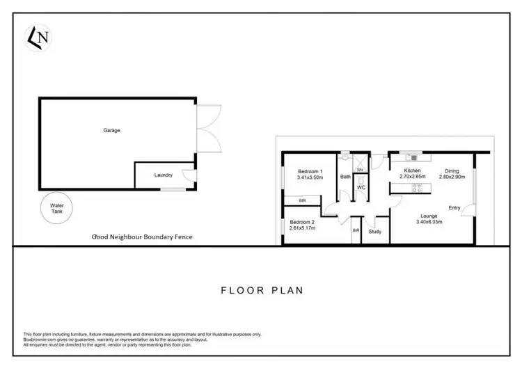 Floorplan of Homely semi-detached listing, 14 Queen Ave, Nuriootpa SA 5355