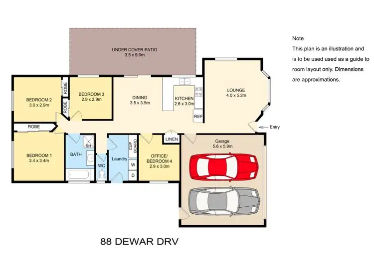 Floorplan of Homely house listing, 88 Dewar Drive, Loganholme QLD 4129