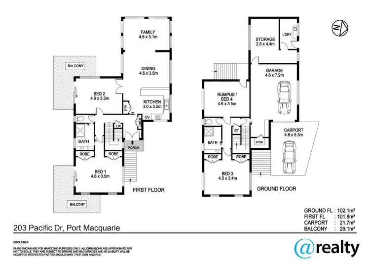 Floorplan of Homely house listing, 203 Pacific Drive, Port Macquarie NSW 2444