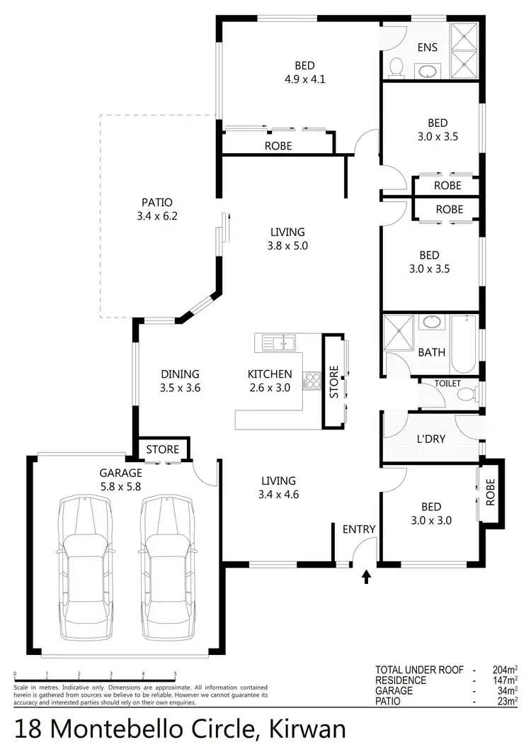 Floorplan of Homely house listing, 18 Montebello Circle, Kirwan QLD 4817