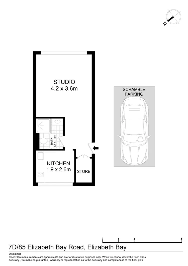 Floorplan of Homely apartment listing, 7D/85 Elizabeth Bay Road, Elizabeth Bay NSW 2011