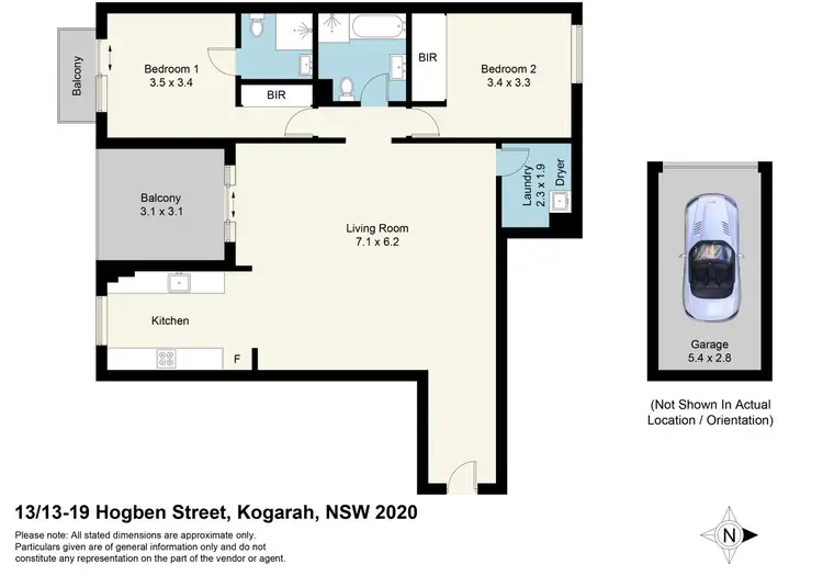 Floorplan of Homely apartment listing, 13/13-19 Hogben Street, Kogarah NSW 2217