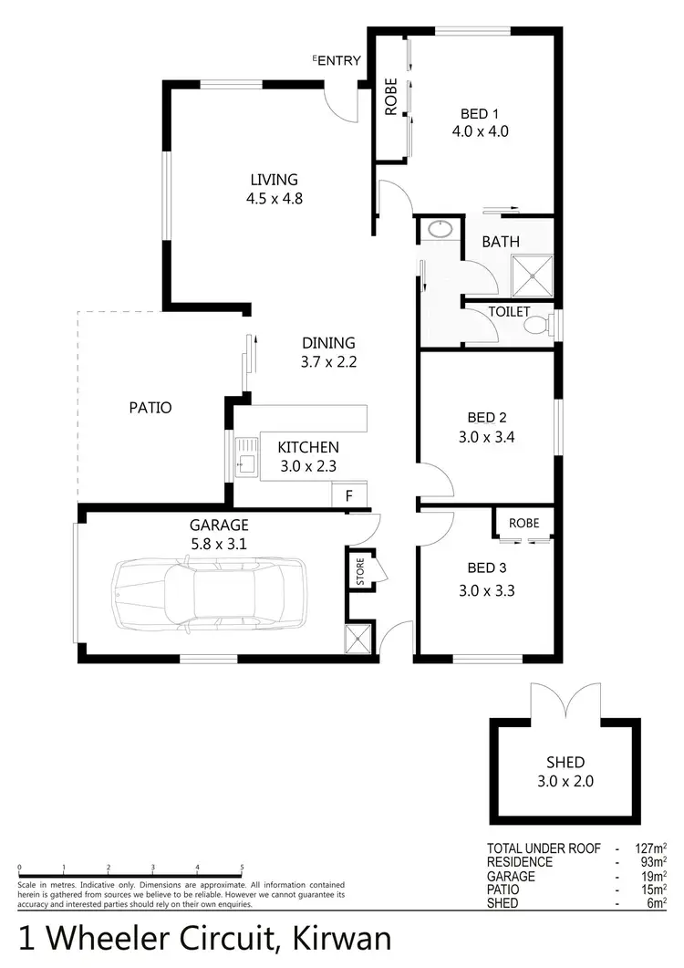 Floorplan of Homely house listing, 1 Wheeler Circuit, Kirwan QLD 4817