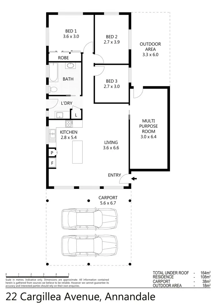 Floorplan of Homely house listing, 22 Cargillea Avenue, Annandale QLD 4814
