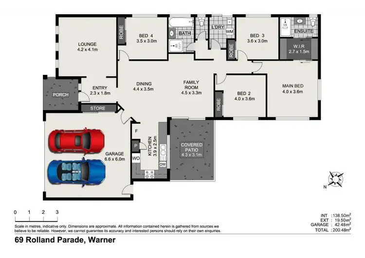 Floorplan of Homely house listing, 69 Rolland Parade, Warner QLD 4500