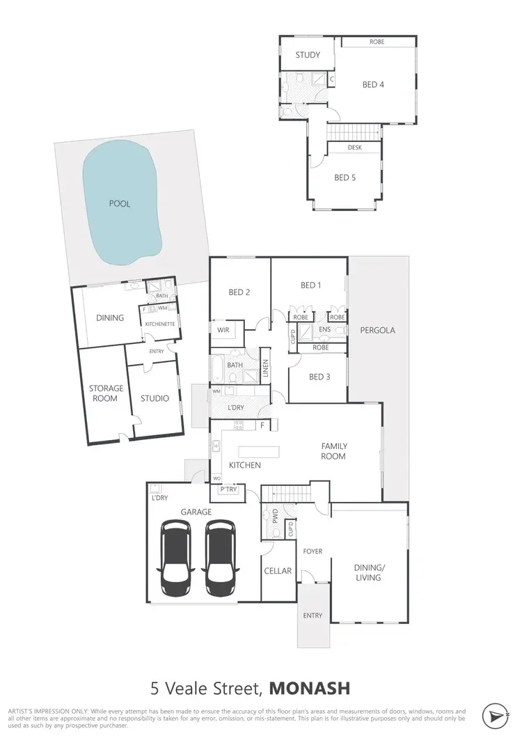 Floorplan of Homely house listing, 5 Veale Street, Monash ACT 2904