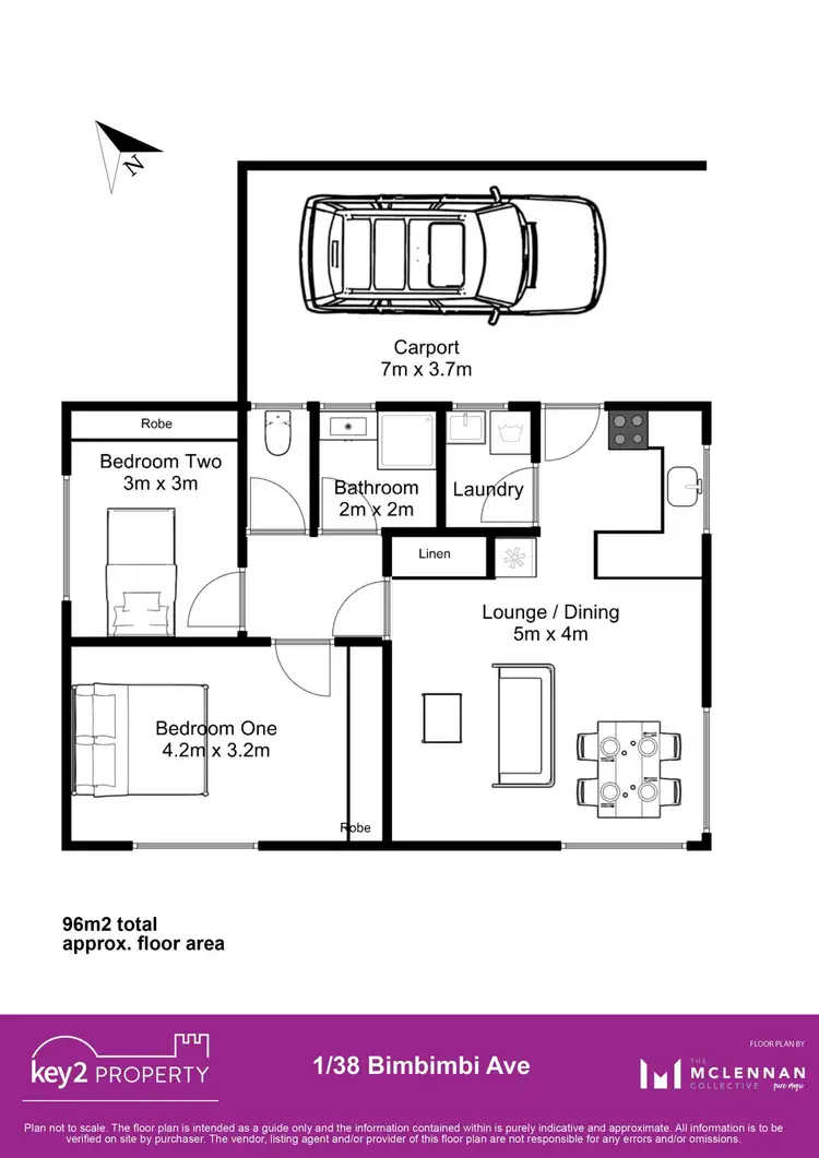 Floorplan of Homely unit listing, 1/38 Bimbimbi Avenue, Prospect Vale TAS 7250