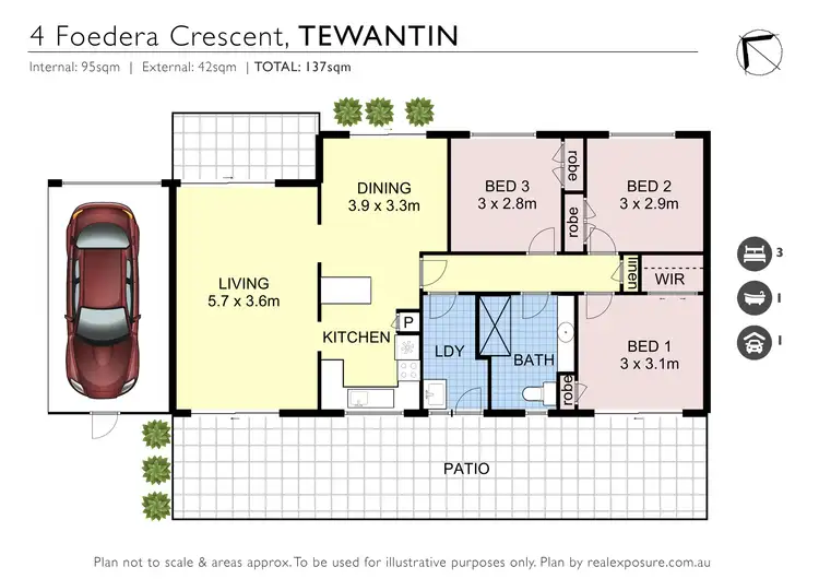Floorplan of Homely house listing, 4 Foedera Crescent, Tewantin QLD 4565