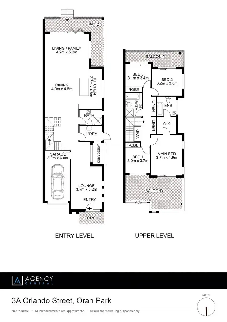 Floorplan of Homely townhouse listing, 3b Orlando Street, Oran Park NSW 2570