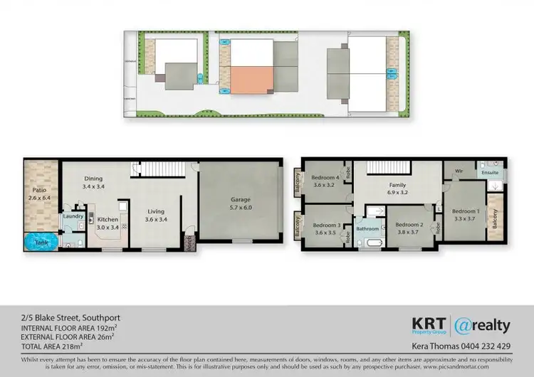 Floorplan of Homely townhouse listing, 3/5 Blake Street, Southport QLD 4215