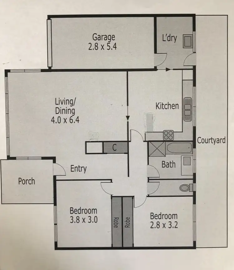 Floorplan of Homely unit listing, 6/38 Seymour Road, Elsternwick VIC 3185