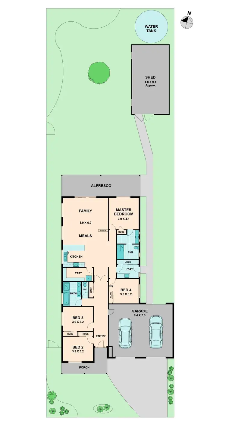 Floorplan of Homely house listing, 45 DONALDSON DRIVE, Broadford VIC 3658
