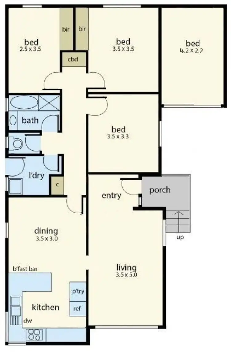 Floorplan of Homely house listing, 12 Parkview Drive, Frankston VIC 3199