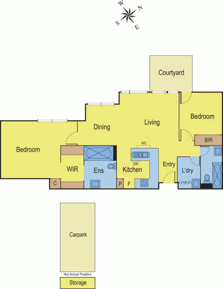 Floorplan of Homely apartment listing, 205/216 Rouse Street, Port Melbourne VIC 3207