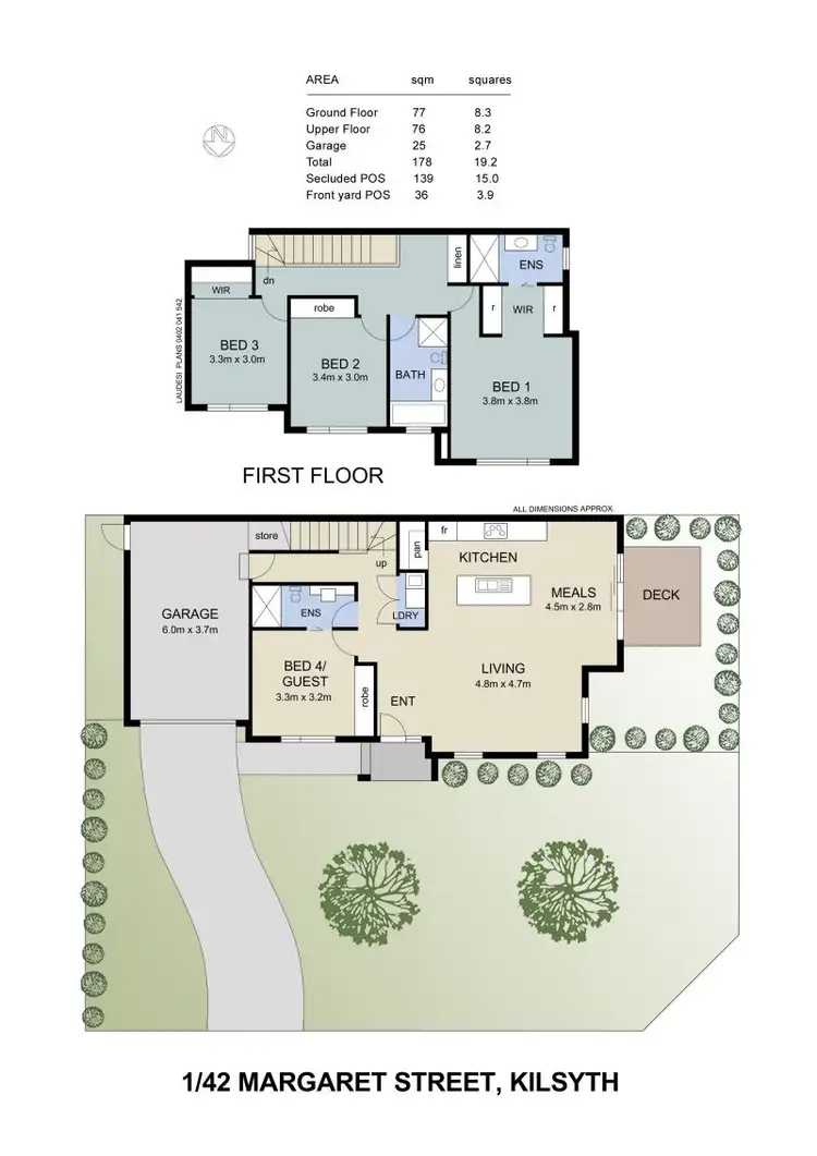 Floorplan of Homely townhouse listing, 1/42 Margaret Street, Kilsyth VIC 3137