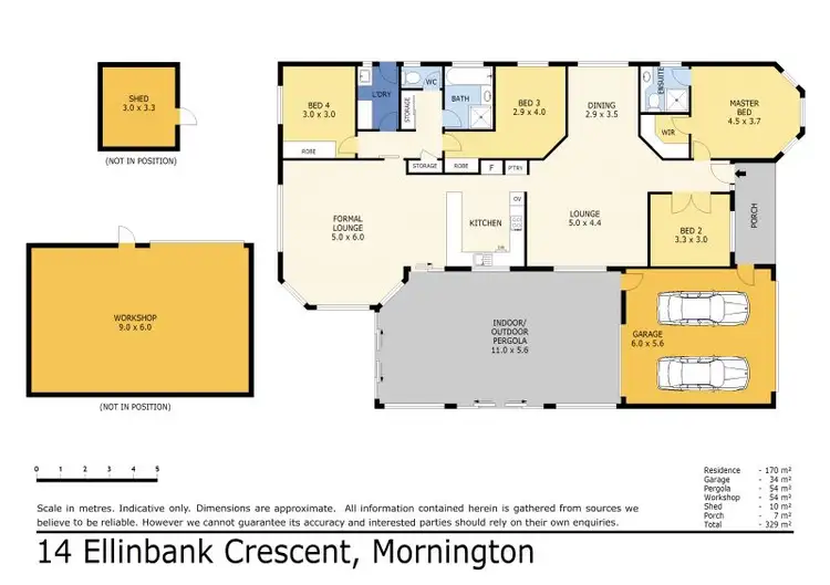 Floorplan of Homely house listing, 14 Ellinbank Crescent, Mornington VIC 3931