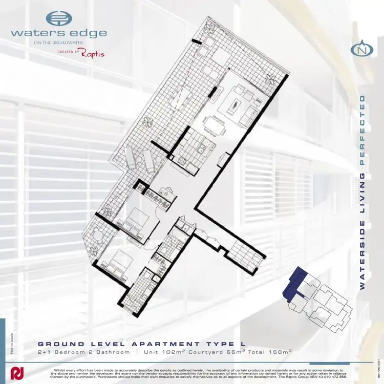 Floorplan of Homely apartment listing, 1002/438 Marine Parade, Biggera Waters QLD 4216