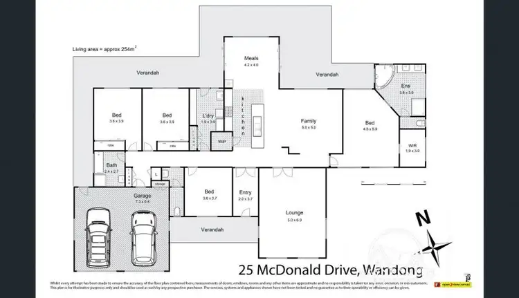 Floorplan of Homely house listing, 25 McDonald Drive, Wandong VIC 3758