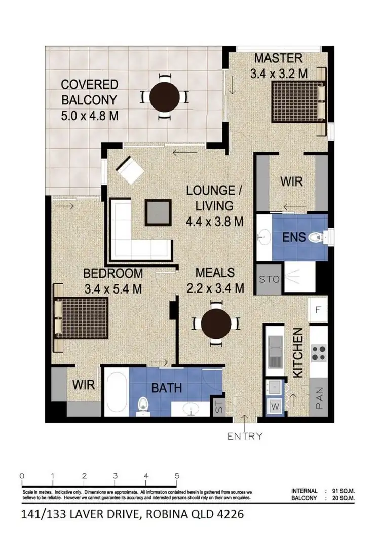 Floorplan of Homely apartment listing, 141/133 Laver Drive, Robina QLD 4226