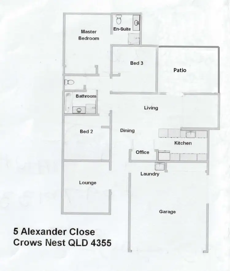 Floorplan of Homely house listing, 5 Alexander Close, Crows Nest QLD 4355