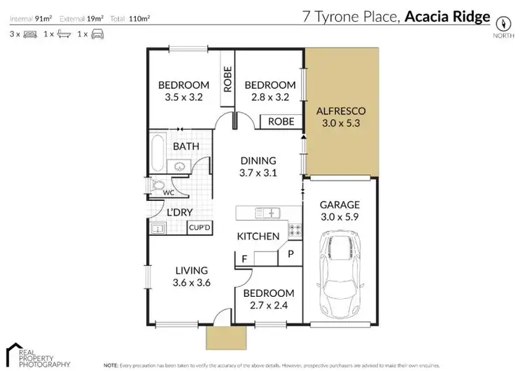 Floorplan of Homely house listing, 7 Tyrone Place, Acacia Ridge QLD 4110