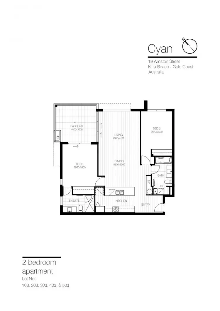 Floorplan of Homely apartment listing, 503/19 Winston Street, Kirra QLD 4225