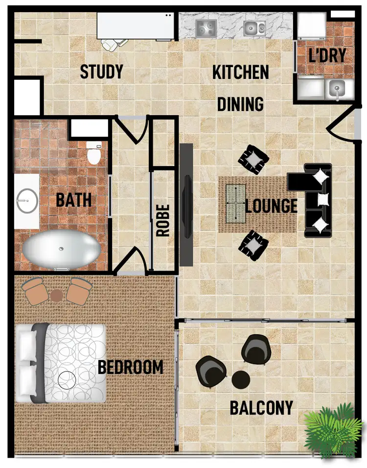 Floorplan of Homely apartment listing, 3508 Q1/9 Hamilton Avenue, Surfers Paradise QLD 4217
