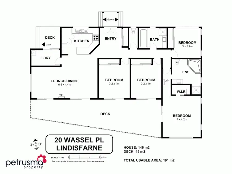 Floorplan of Homely house listing, 20 Wassell Place, Lindisfarne TAS 7015