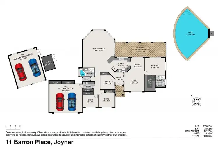 Floorplan of Homely house listing, 11 Barron Place, Joyner QLD 4500