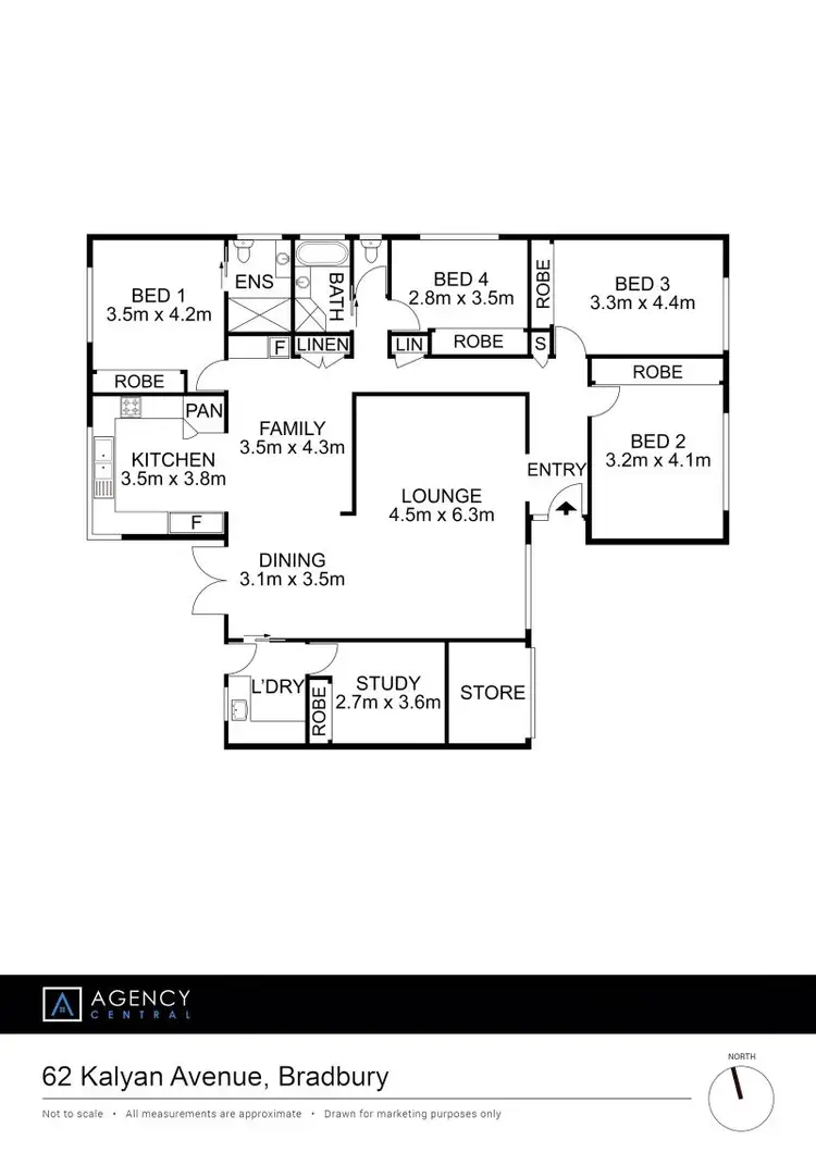 Floorplan of Homely house listing, 62 Kalyan Avenue, Bradbury NSW 2560