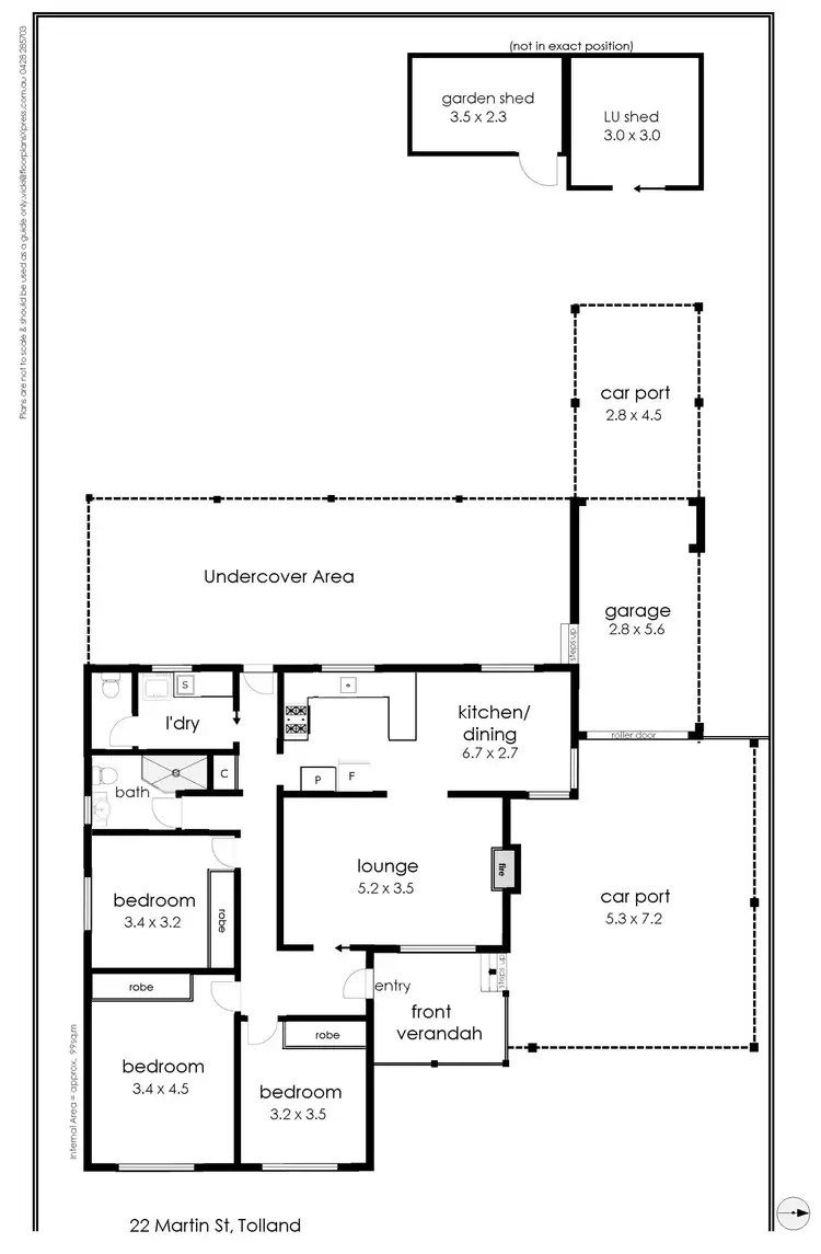 Floorplan of Homely house listing, 22 Martin Street, Tolland NSW 2650