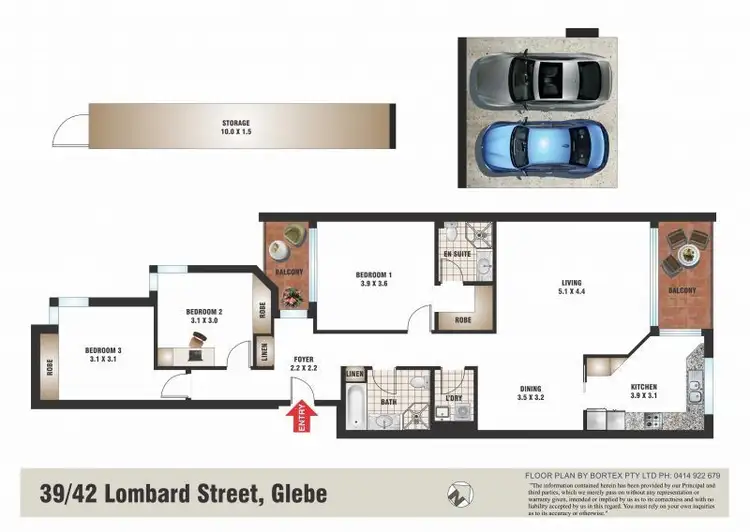 Floorplan of Homely apartment listing, 39/42 Lombard Street, Glebe NSW 2037