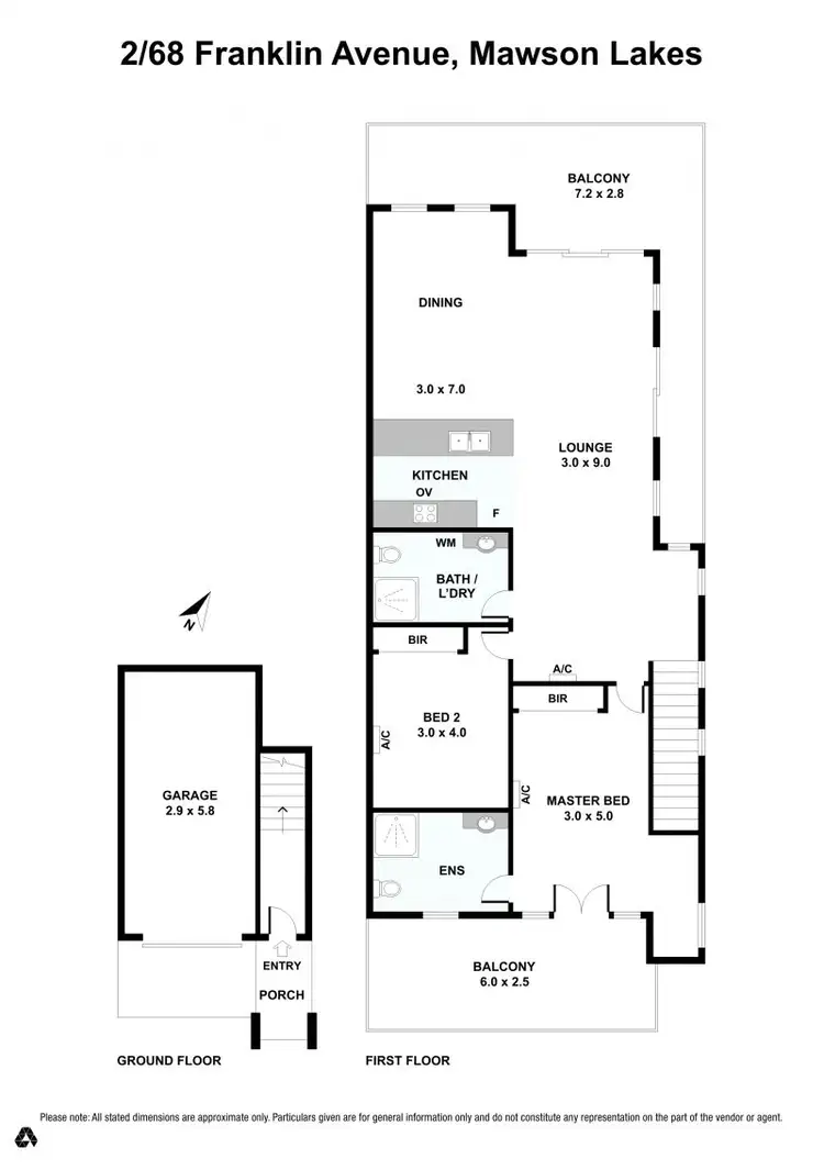 Floorplan of Homely unit listing, 2/68 Franklin Avenue, Mawson Lakes SA 5095