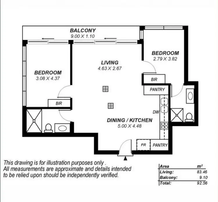Floorplan of Homely apartment listing, 905/16-20 Coglin St, Adelaide SA 5000