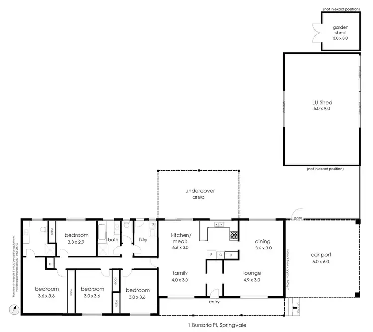 Floorplan of Homely house listing, 1 Bursaria Place, Springvale NSW 2650