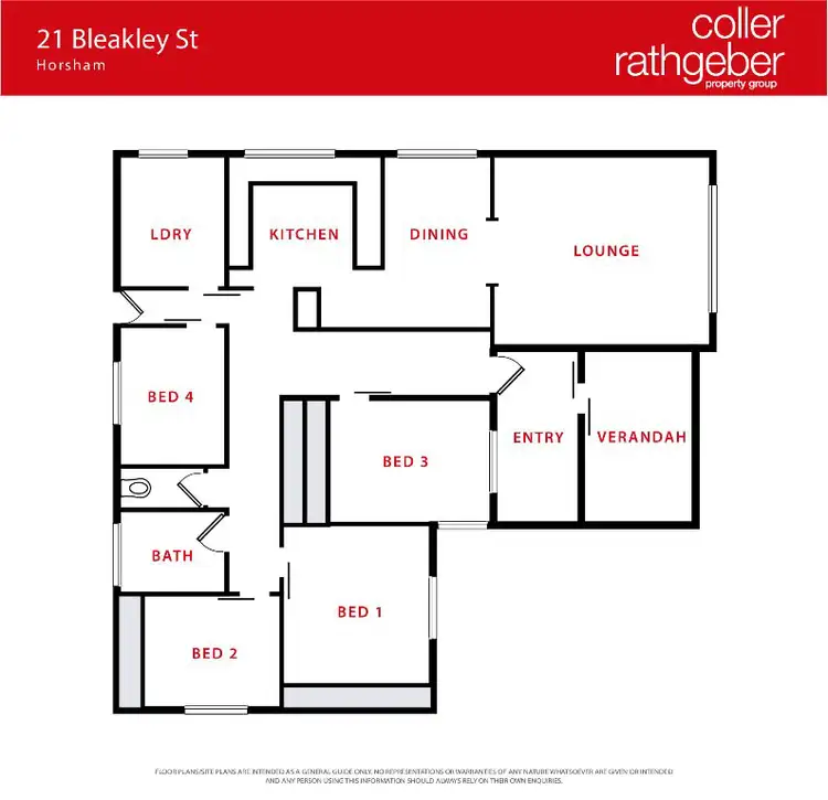 Floorplan of Homely house listing, 21 Bleakley Street, Horsham VIC 3400