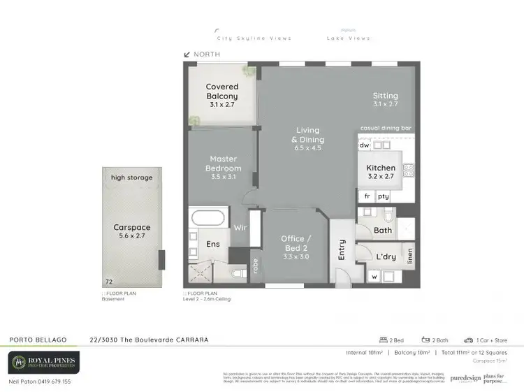 Floorplan of Homely apartment listing, 3030 The Boulevard, Carrara QLD 4211