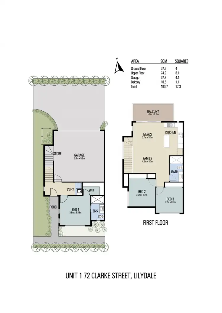 Floorplan of Homely townhouse listing, Unit 4, 5, 7/72 Clarke Street, Lilydale VIC 3140