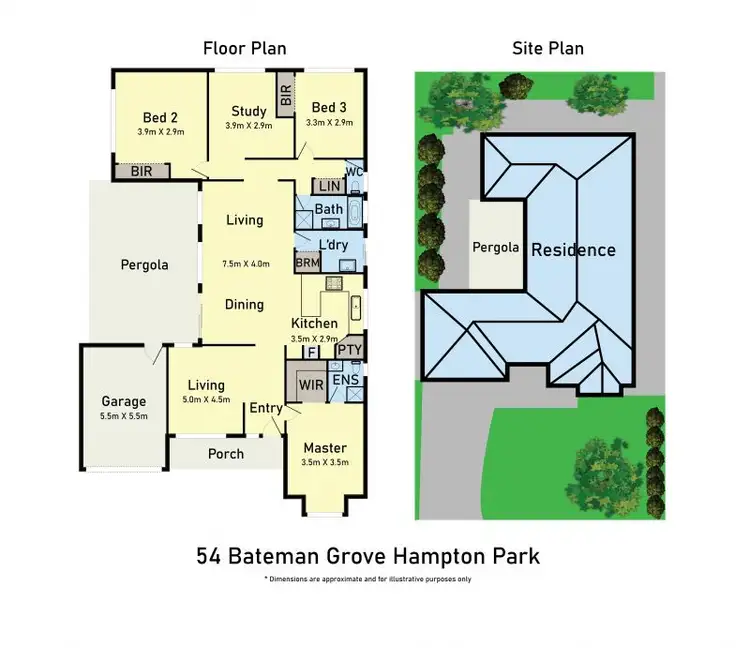 Floorplan of Homely house listing, 54 Bateman Grove, Hampton Park VIC 3976