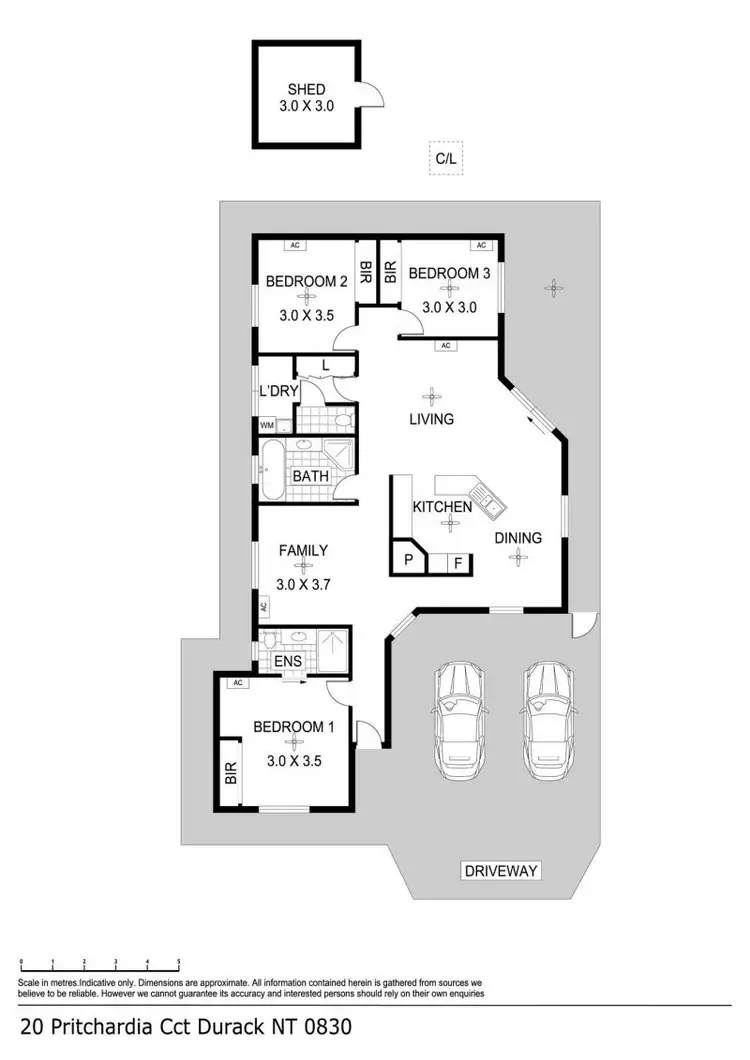 Floorplan of Homely house listing, 20 Pritchardia Circuit, Durack NT 830
