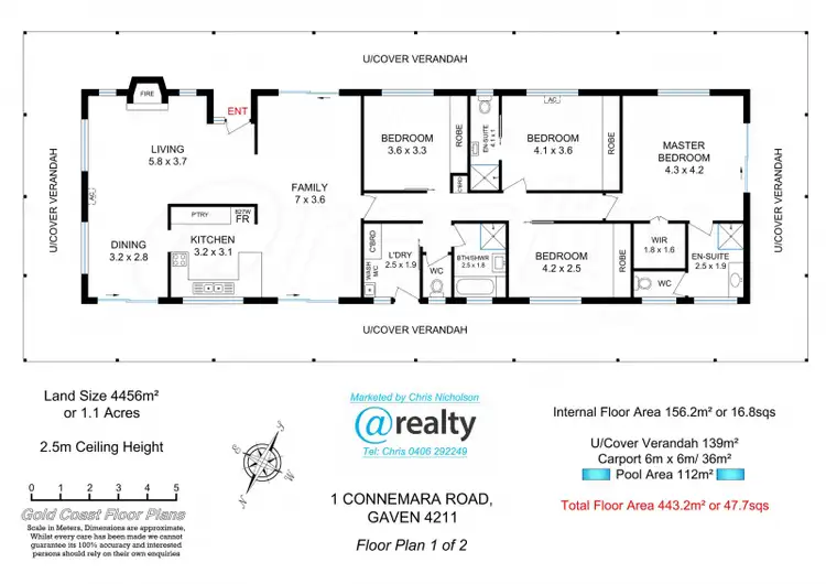Floorplan of Homely rural property listing, 1 Connemara Road, Gaven QLD 4211