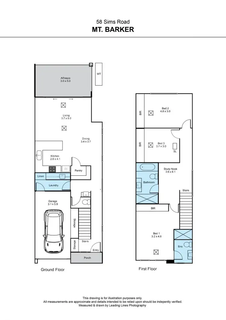 Floorplan of Homely townhouse listing, 58 Sims Road, Mount Barker SA 5251