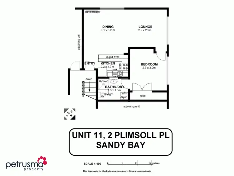 Floorplan of Homely unit listing, 11/2 Plimsol Place, Sandy Bay TAS 7005